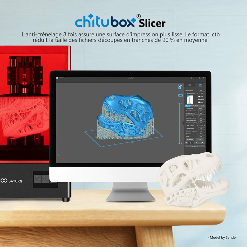 meilleure imprimante 3D 2023 : Elegoo Saturn : slicer